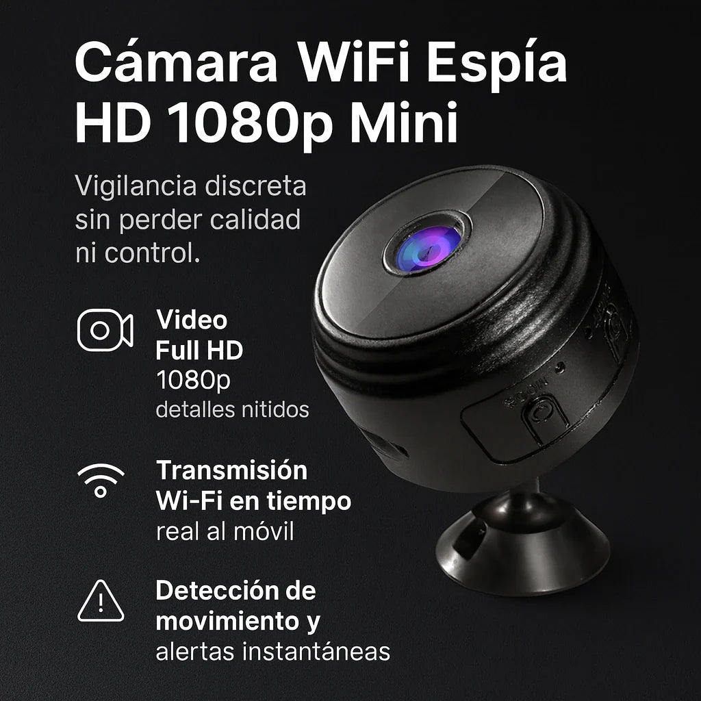 MiniCámara WiFi Espía HD 1080p