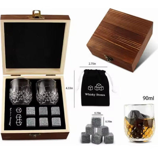 Juego De Vasos Whisky Con Piedras Lujo